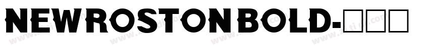 NEW ROSTON BOLD字体转换
